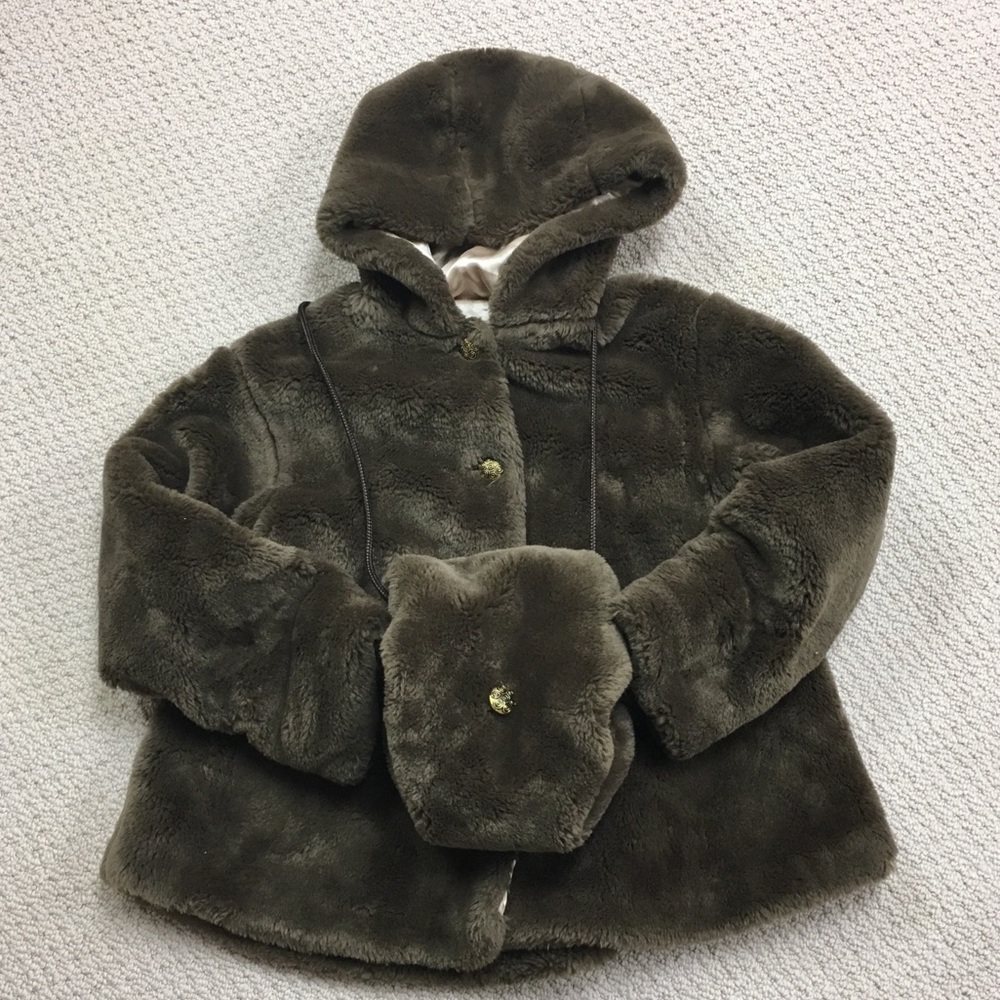 Kids Faux Fur Jacket & Muff